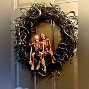 Halloween Wreath 20”  Skeletons & Snakes
